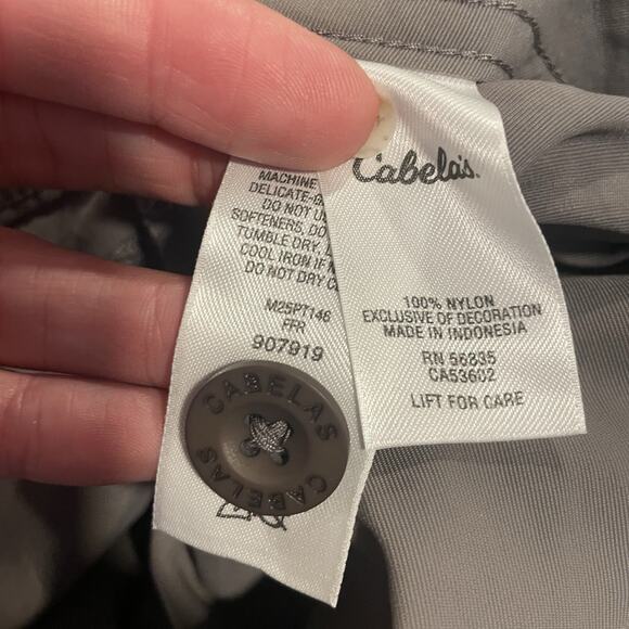 Cabela’s Convertible Cargo Pants Men 42x36 Belted Classic Fit Ankle Zip Gray - Picture 9 of 9